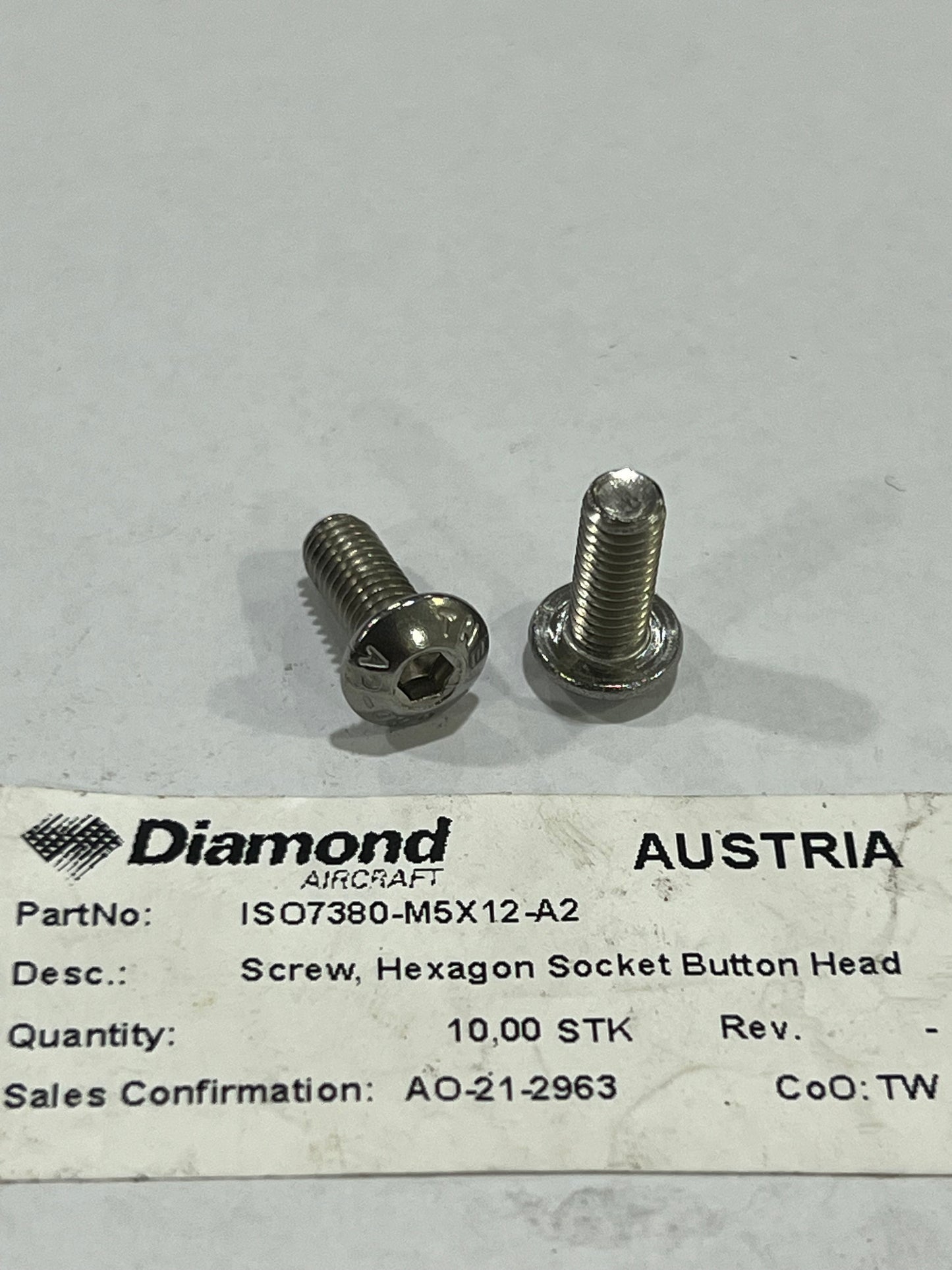 Screw ISO7380-M5X12-A2