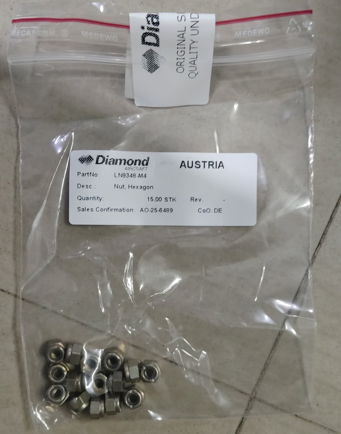 LN9348-M4 NUT, HEXAGON