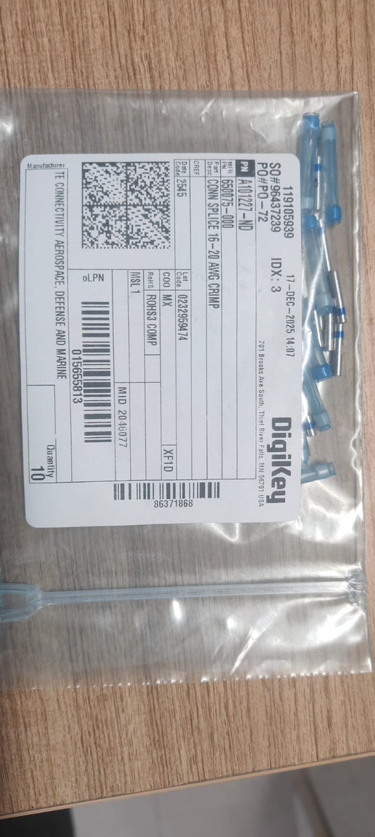 A101227-ND	CONNS SPLICE 16-20 AWG CRIMP