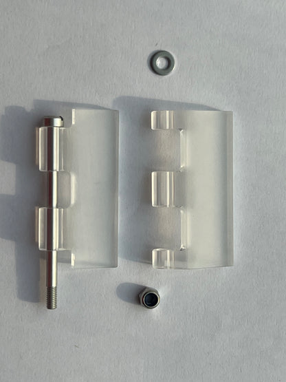 HINGE SET FOR KNOCK OUT WINDOW,CLEAR Part No: 301.25.4105