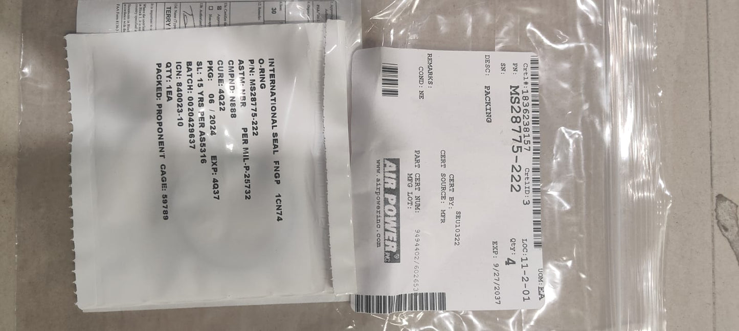 MS28775-222	PERFORMED PACKING SEAL, O-RING