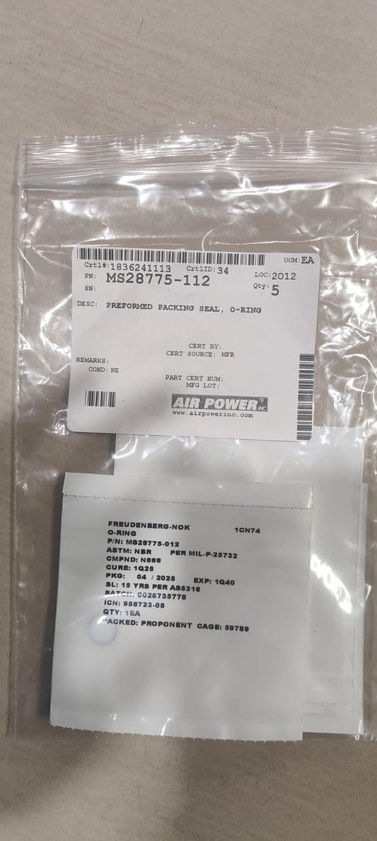 MS28775-112	PERFORMED PACKING SEAL, O-RING